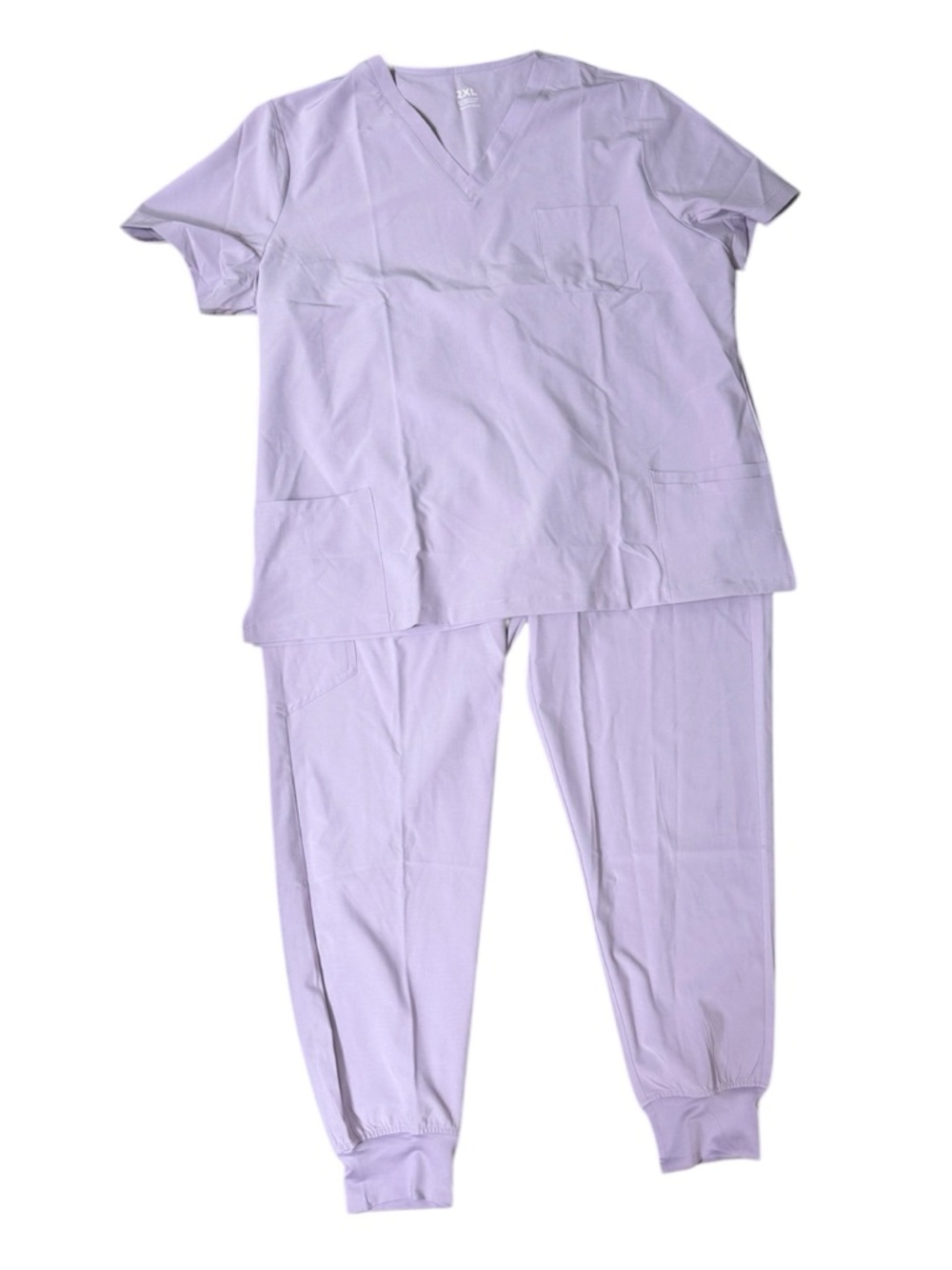 Cozy FitWomen's Lavender V-Neck Scrub Set